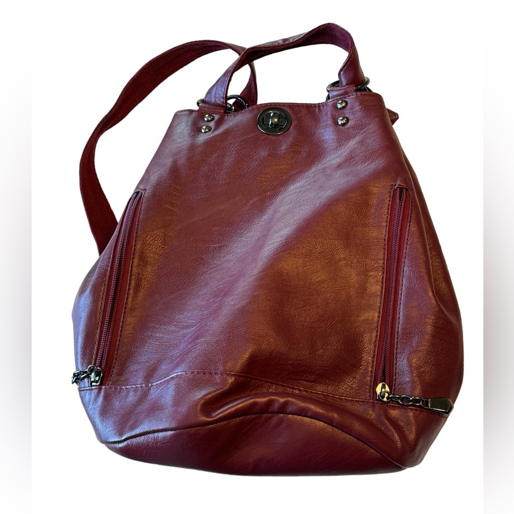 Nice Maroon Burgundy Backpack / Shoulder Bag Hobo Women’s Purse MINTY